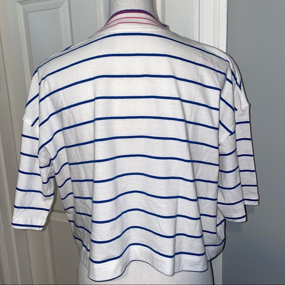 NWOT Quicksilver Stripe Crop Tee - Picture 5 of 11